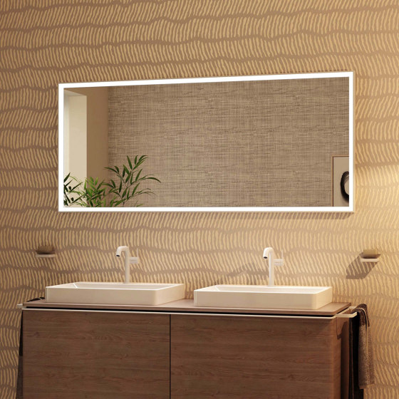 Xevolos E Columna alta beige arena mate 400/360, bisagra a la derecha | Espejos de baño | Hansgrohe