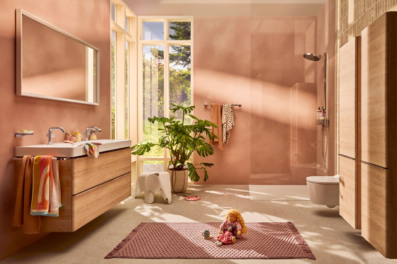 Xevolos E Colonne 400/360 Beige mat, charnière de porte droite | Miroirs de bain | Hansgrohe