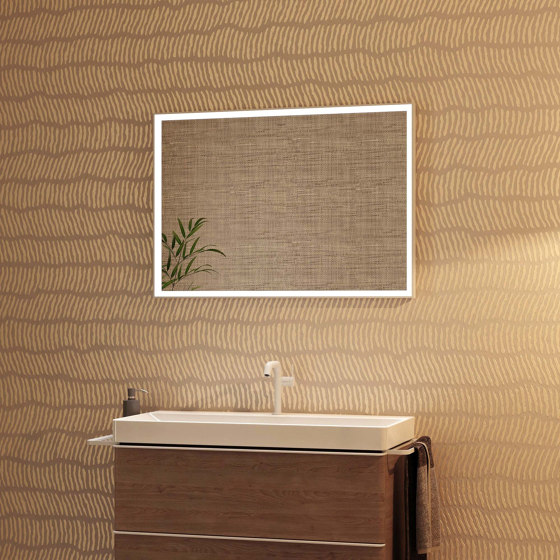 Xevolos E Columna alta beige arena mate 400/360, bisagra a la derecha | Espejos de baño | Hansgrohe