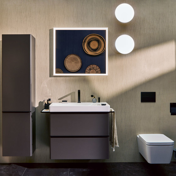 Xevolos E Colonne 400/360 Beige mat, charnière de porte droite | Miroirs de bain | Hansgrohe