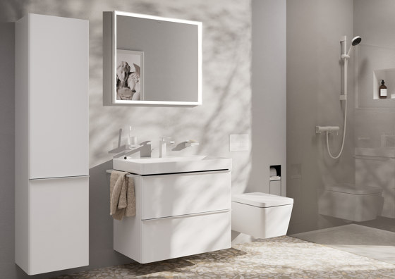 Xarita E Specchio con luci LED 800/50 sensore a infrarossi | Specchi da bagno | Hansgrohe