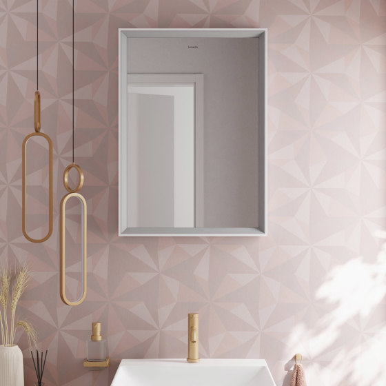 Xevolos E Colonne 400/360 Beige mat, charnière de porte droite | Miroirs de bain | Hansgrohe