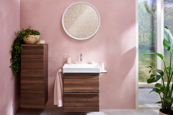 Xelu Q Base sottolavabo con 2 cassetti Rovere Naturale 780/475 per lavabo | Mobili lavabo | Hansgrohe