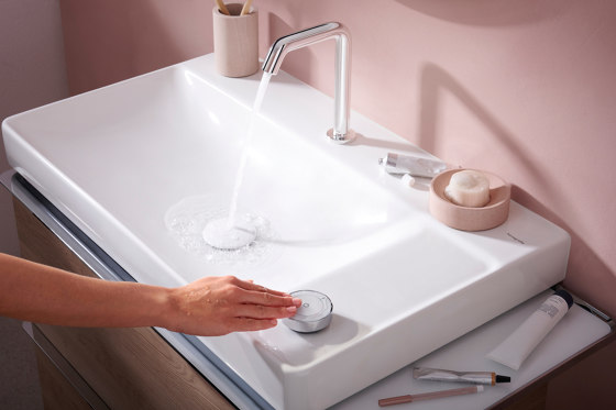 Xelu Q Base sottolavabo con 2 cassetti Rovere Naturale 780/475 per lavabo | Mobili lavabo | Hansgrohe