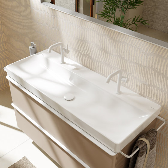 Xelu Q Base sottolavabo con 2 cassetti Rovere Naturale 780/475 per lavabo | Mobili lavabo | Hansgrohe