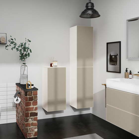 Xevolos E Meuble bas pour plan vasque 780/475 avec 2 tiroirs caisson Beige mat | Meubles sous-lavabo | Hansgrohe