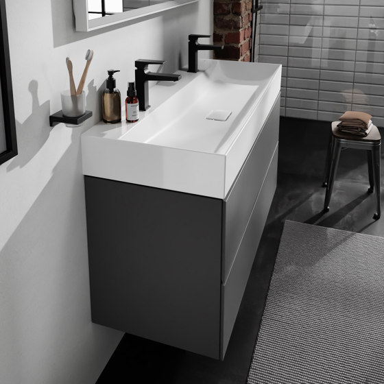 Xevolos E Lave-mains 360/250 avec plage de pose à droite, sans trop plein, percé pour robinet, SmartClean | Lavabos | Hansgrohe