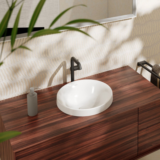 Xuniva S Lavabo tipo bol 450/450 con orificio para grifo y rebosadero | Lavabos | Hansgrohe