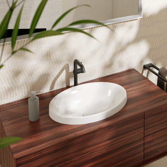 Xuniva U Catino 600/450 con foro rubinetteria e troppopieno, SmartClean | Lavabi | Hansgrohe