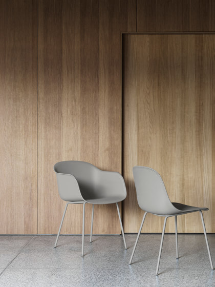 Fiber Armchair | Wood Base | Textile | Sillas | Muuto