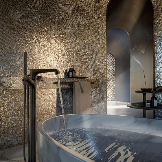 AXOR Citterio E Bath Thermostat floor-standing | matt black | Bath taps | AXOR