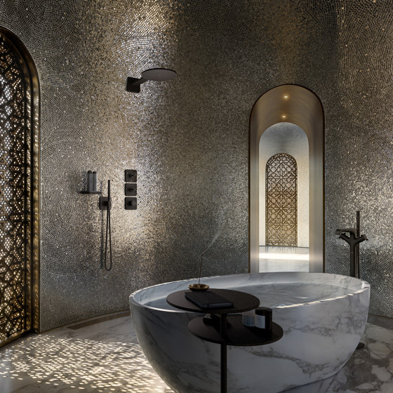 AXOR Citterio E Bath Thermostat floor-standing | matt black | Bath taps | AXOR