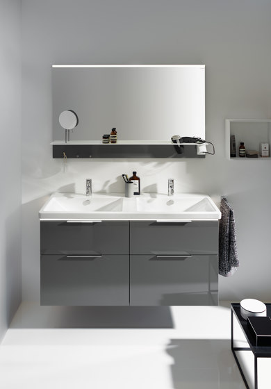 Eqio | Ceramic washbasin incl. vanity unit | Vanity units | burgbad