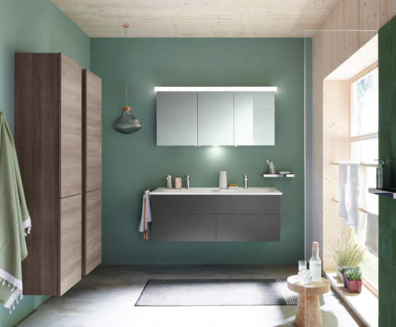 Essento | Plan de toilette en céramique avec meuble sous-vasque | Meubles sous-lavabo | burgbad