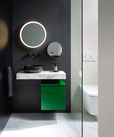 Sys30 | Ceramic washbasin incl. vanity unit | Vanity units | burgbad