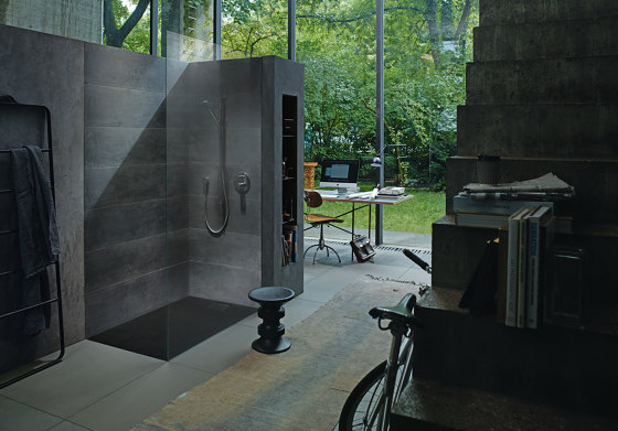 Stonetto shower tray rectangle, drain lateral | Platos de ducha | DURAVIT
