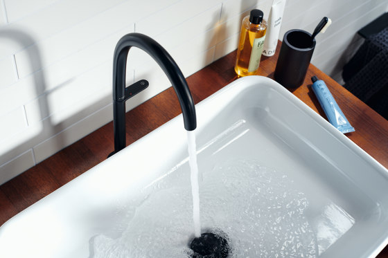 AXOR One Basin mixer Select 260 for wash bowls with push-open waste set | matt white | Wash basin taps | AXOR
