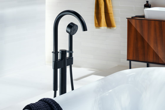 AXOR One Basin mixer Select 260 for wash bowls with push-open waste set | matt white | Wash basin taps | AXOR