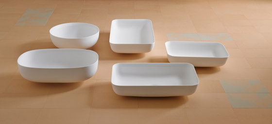 Ovalo Corian® top with integrated washbasin | Wash basins | Inbani