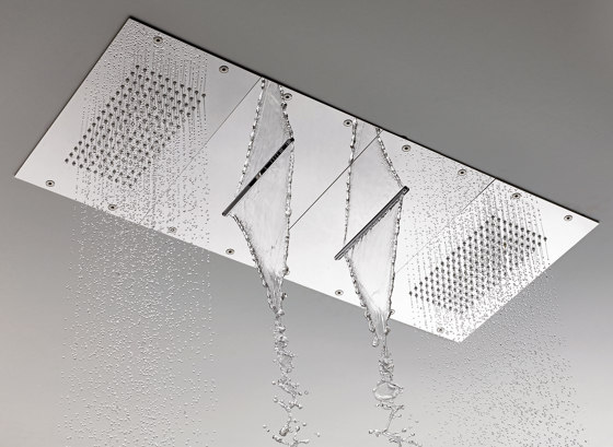Modular F2815 | Soffione a soffitto in acciaio inox con getti nebulizzati | Rubinetteria doccia | Fima Carlo Frattini