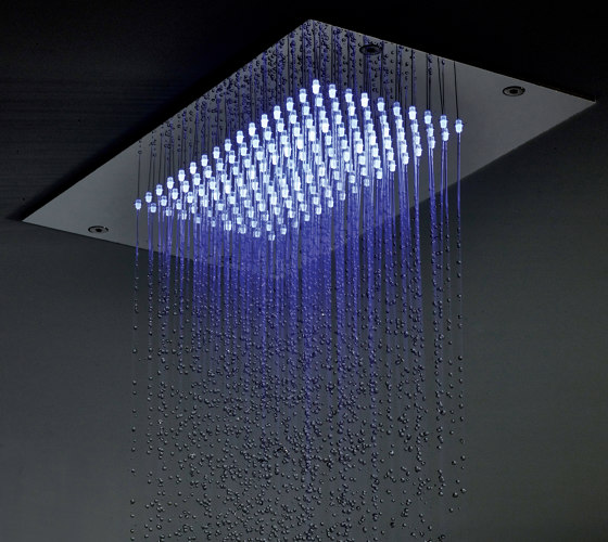Modular F2805 | Pomme de tête au plafond en acier inox avec jet pluie | Robinetterie de douche | Fima Carlo Frattini