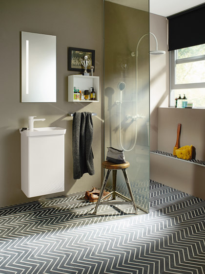 Iveo | Plan de toilette en céramique avec meuble sous-vasque | Meubles sous-lavabo | burgbad