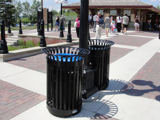 MLWR200-32-ST Trash Container | Waste baskets | Maglin Site Furniture
