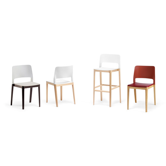 Settesusette bar stool with upholstered seat | Taburetes de bar | Infiniti