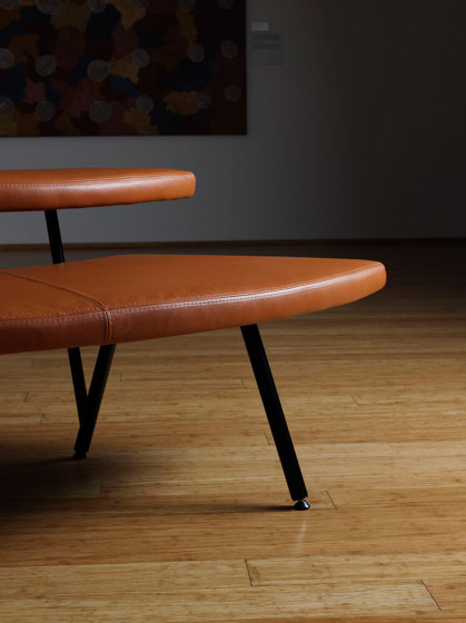 Autobahn, Bench with floating table by Derlot