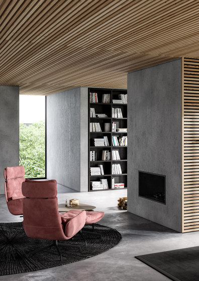 ARVA LOUNGE Armchair with ottoman | Poltrone | KFF