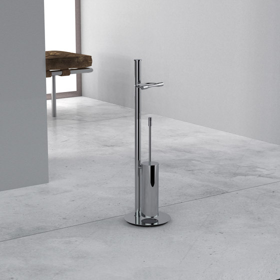 Floor standing column with 2 towel holder and 2 hooks | Handtuchhalter | COLOMBO DESIGN