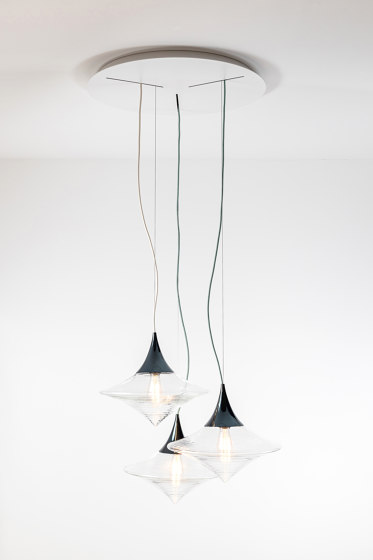 Disca S Opal White & Gold | Suspended lights | Hind Rabii