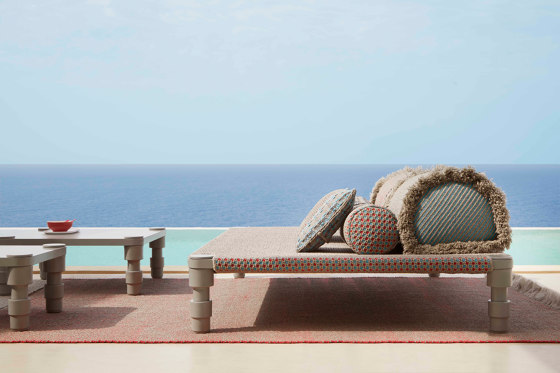 Garden Layers Big Mattress Diagonal almond-red | Seat cushions | GAN