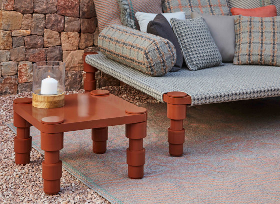 Garden Layers Big Mattress Tartan terracotta | Seat cushions | GAN