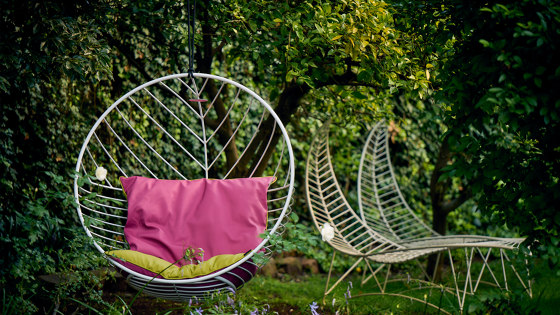 Bubble Hanging Chair Swing Seat - Lined Pattern - PINK | Columpios | Studio Stirling