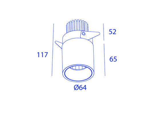 TUBED MINI LOW HALF IN 1X COB LED | Suspensions | Orbit