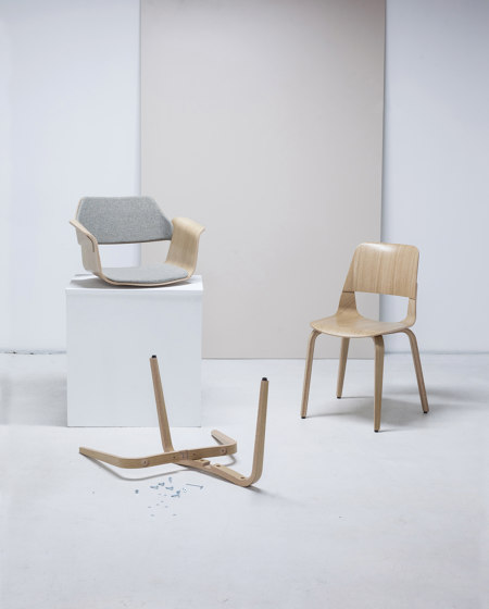 Frigate Chair with swivel base and castors | Sillas | PlyDesign
