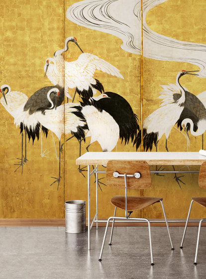 Gold crane | Revestimientos de paredes / papeles pintados | WallPepper/ Group