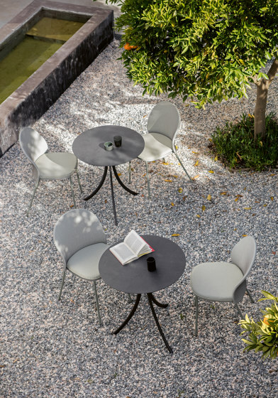 Bistro Outdoor Tisch mit runder Platte | Bistrotische | Expormim