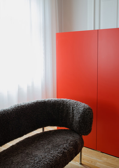 Font light bar stool | red orange | Barhocker | møbel copenhagen
