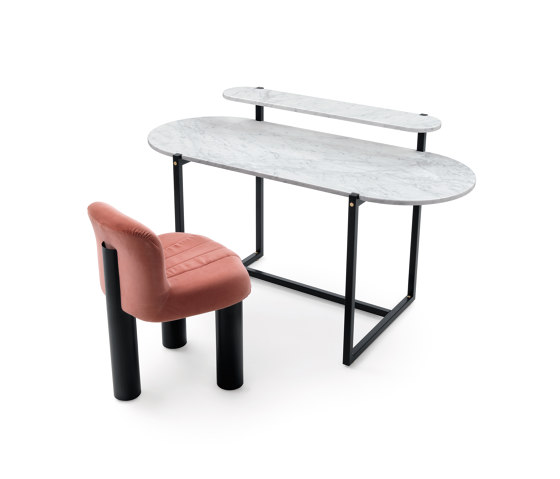 Sigmund Sekretär - Version mit Tischplatte aus Carrara-Marmor | Schreibtische | ARFLEX