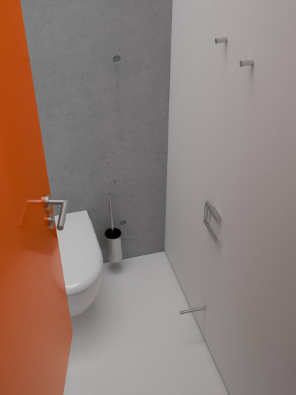 Ensemble brosse WC 
peint par poudrage | Brosses WC et supports | HEWI