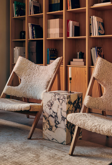 Knitting Lounge Chair, Sheepskin, Natural Oak | Natur | Sillones | Audo Copenhagen