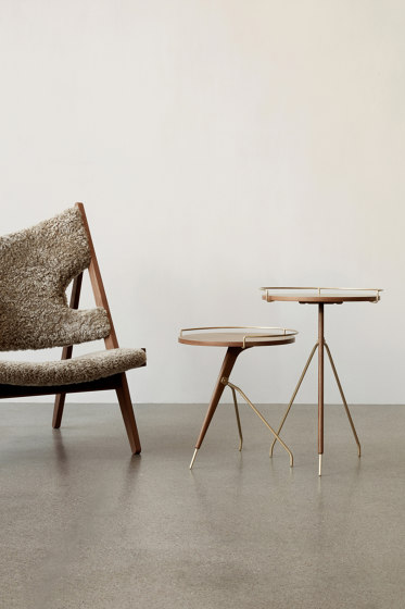 Knitting Lounge Chair, Sheepskin, Walnut | Sahara | Poltrone | Audo Copenhagen