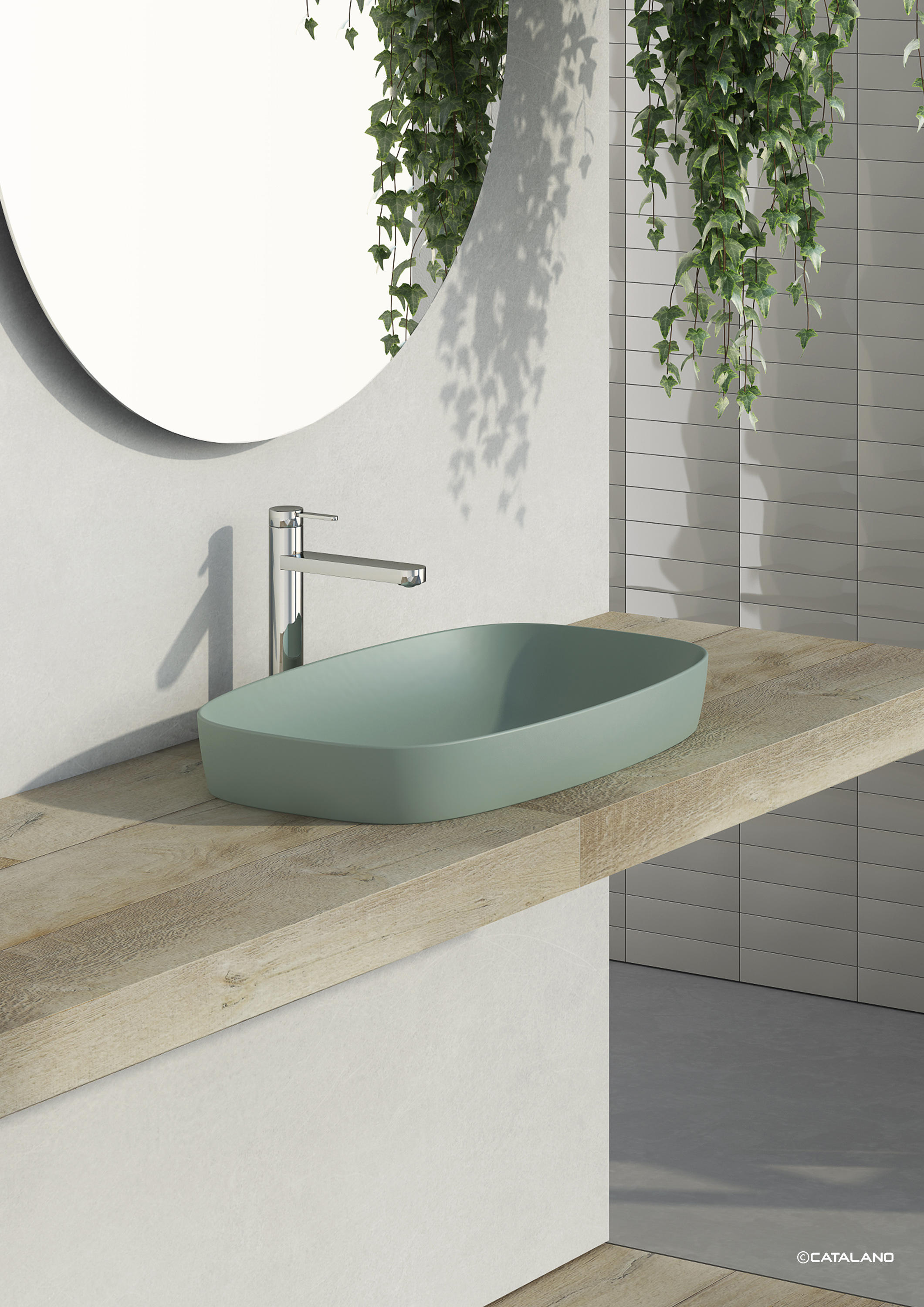 CATALANO GOLD & SILVER GREEN LUX 80 WASHBASIN