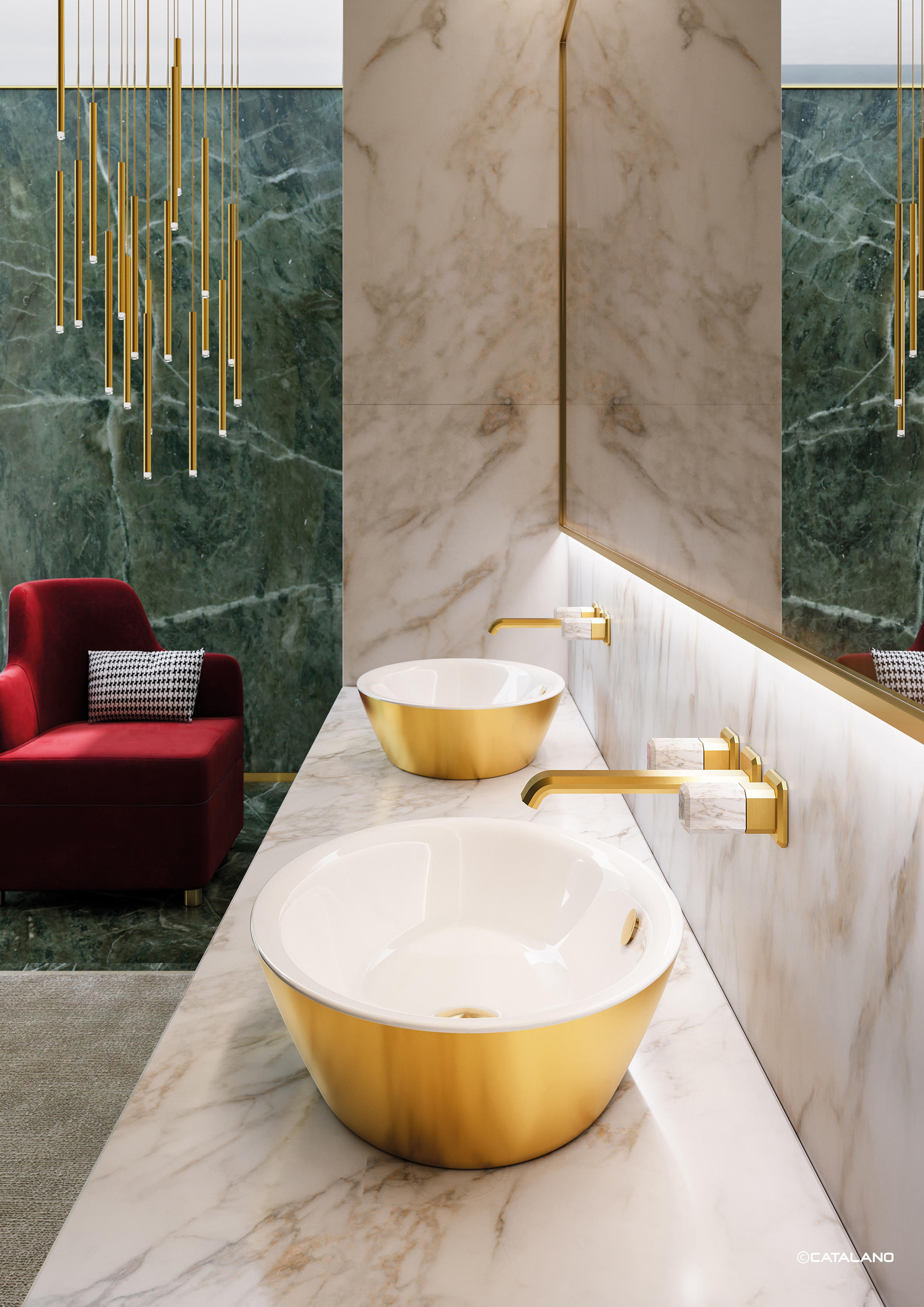 CATALANO GOLD & SILVER WALL-HUNG BIDET