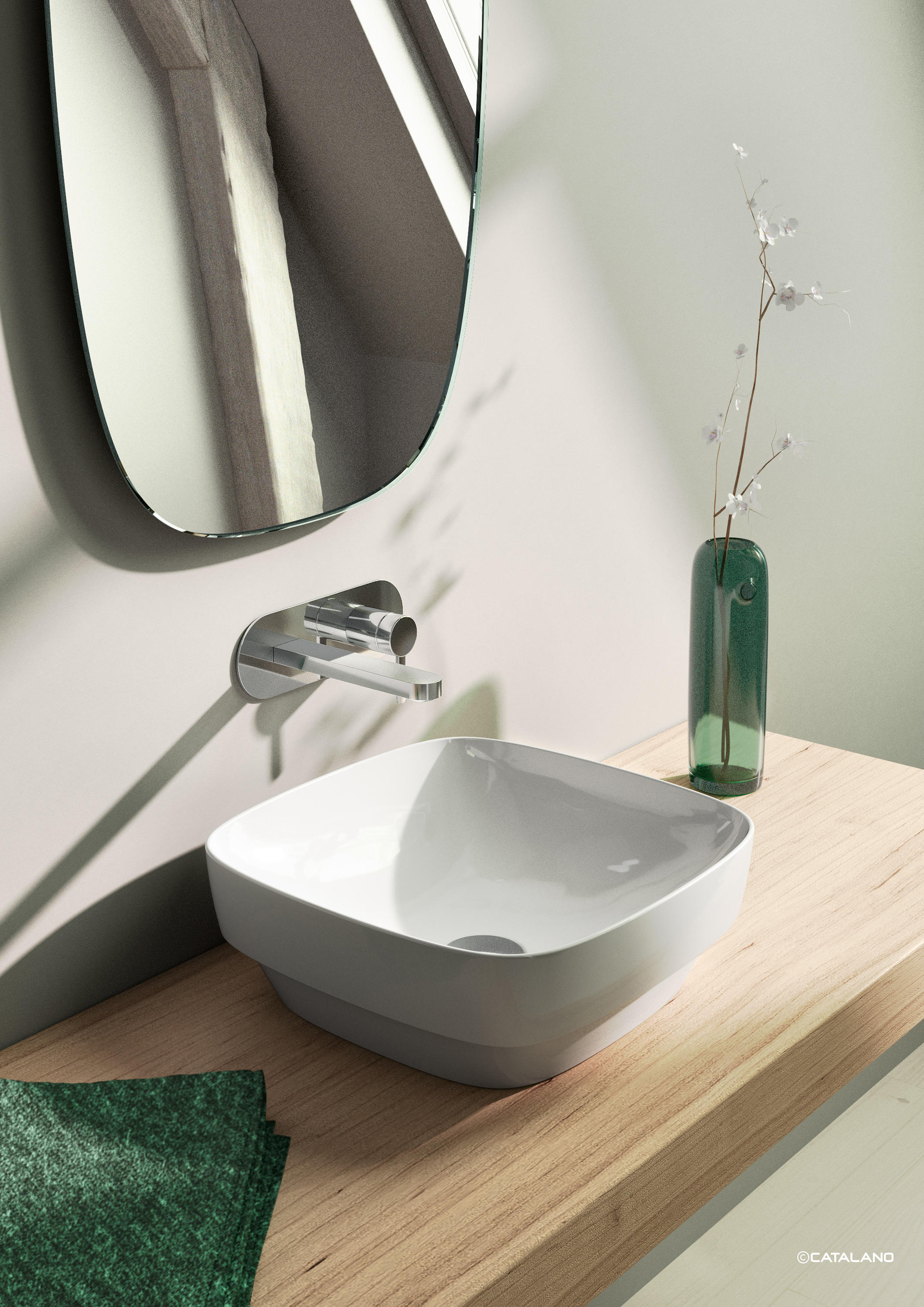 GREEN 80X50 - Wash basins from Ceramica Catalano