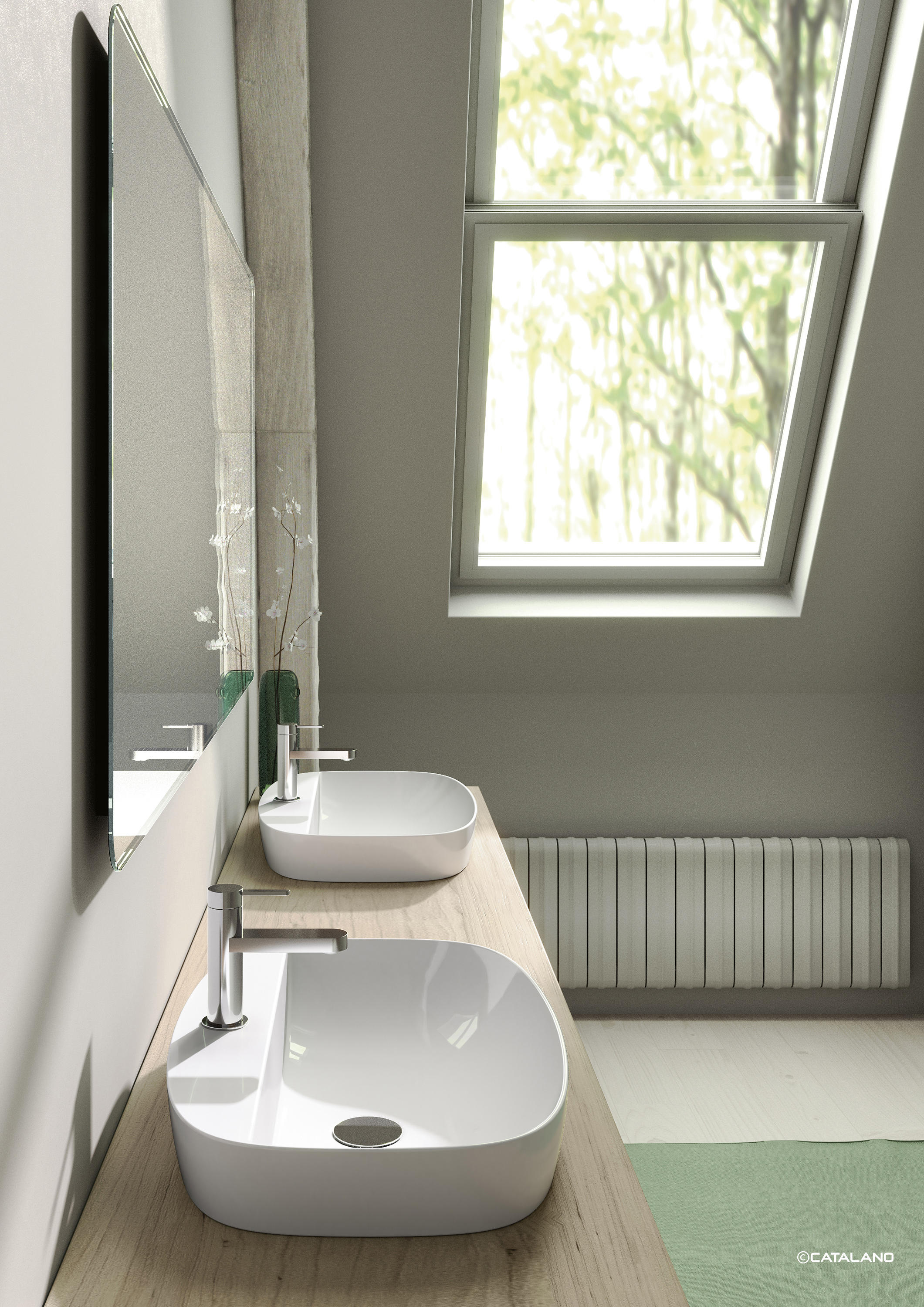 GREEN 80X50 - Wash basins from Ceramica Catalano