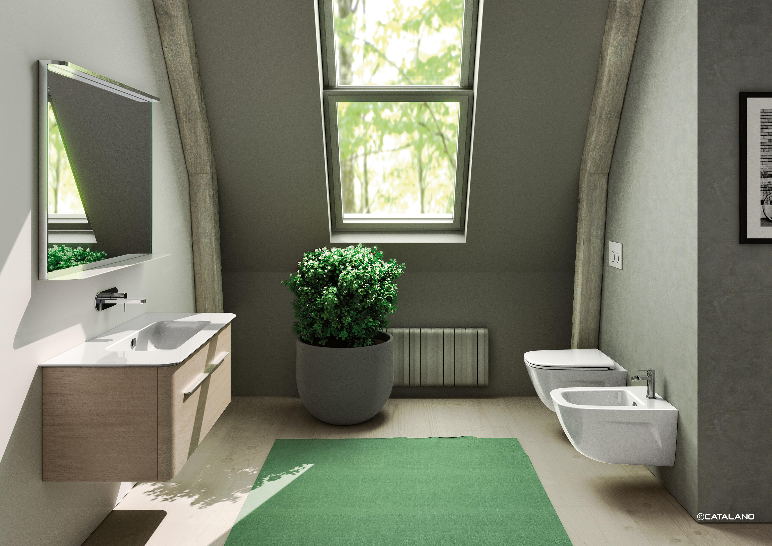 GREEN 80X50 - Wash basins from Ceramica Catalano