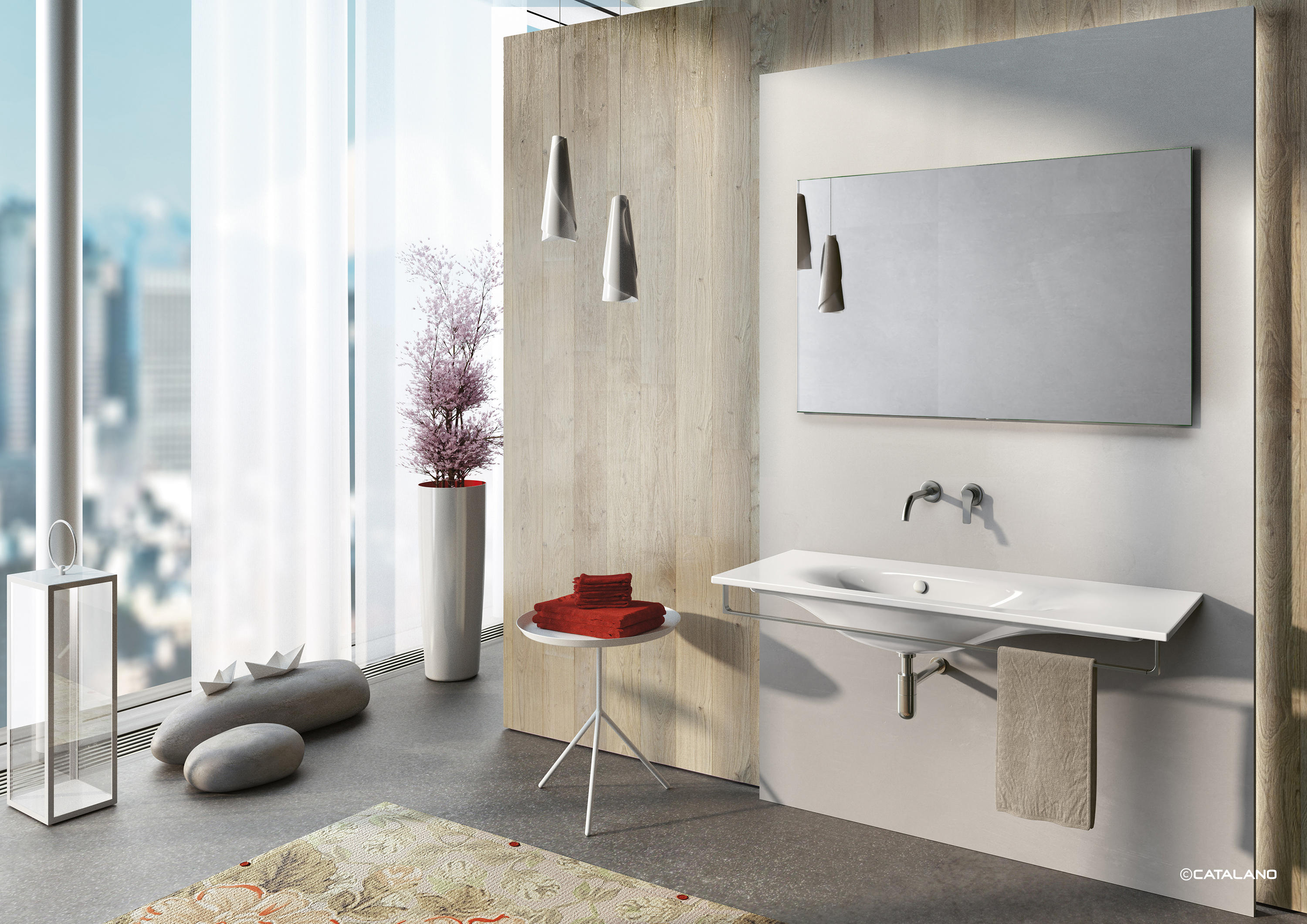 Wall-hung washbasins - Ceramica Catalano